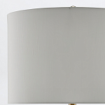 Настольная лампа белого цвета с фарфоровым основанием и латунными акцентами и тканевым абажуром Currey & Company варинант исполнения - 2 | Loft Concept в Орле