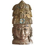 Арт-объект на стену Маска из массива акации Acacia Mask варинант исполнения - 7 | Loft Concept в Орле