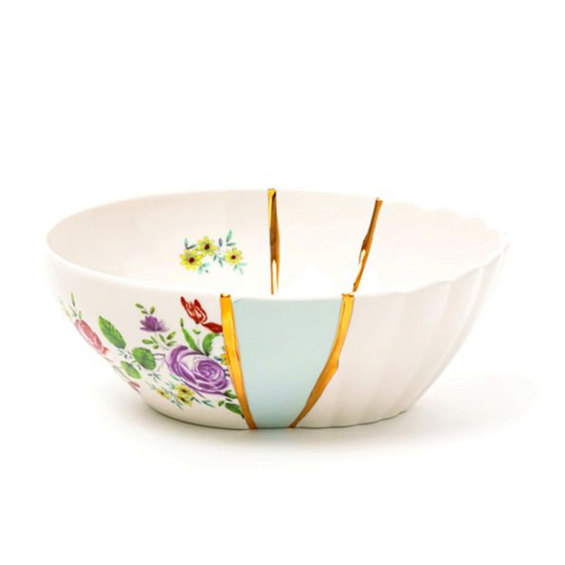 Салатник Seletti Kintsugi 2 Белый Золотой Мульти Салатник Seletti Kintsugi 2 Белый Золотой Мульти в Орле | Loft Concept