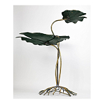 Столик приставной с тремя столешницами Тропические листья Tropical Forest gold варинант исполнения - 4 | Loft Concept в Орле