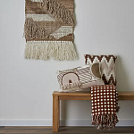 Чехол на подушку с вышивкой в виде геометрических узоров Beige Calista Rect варинант исполнения - 6 | Loft Concept в Орле