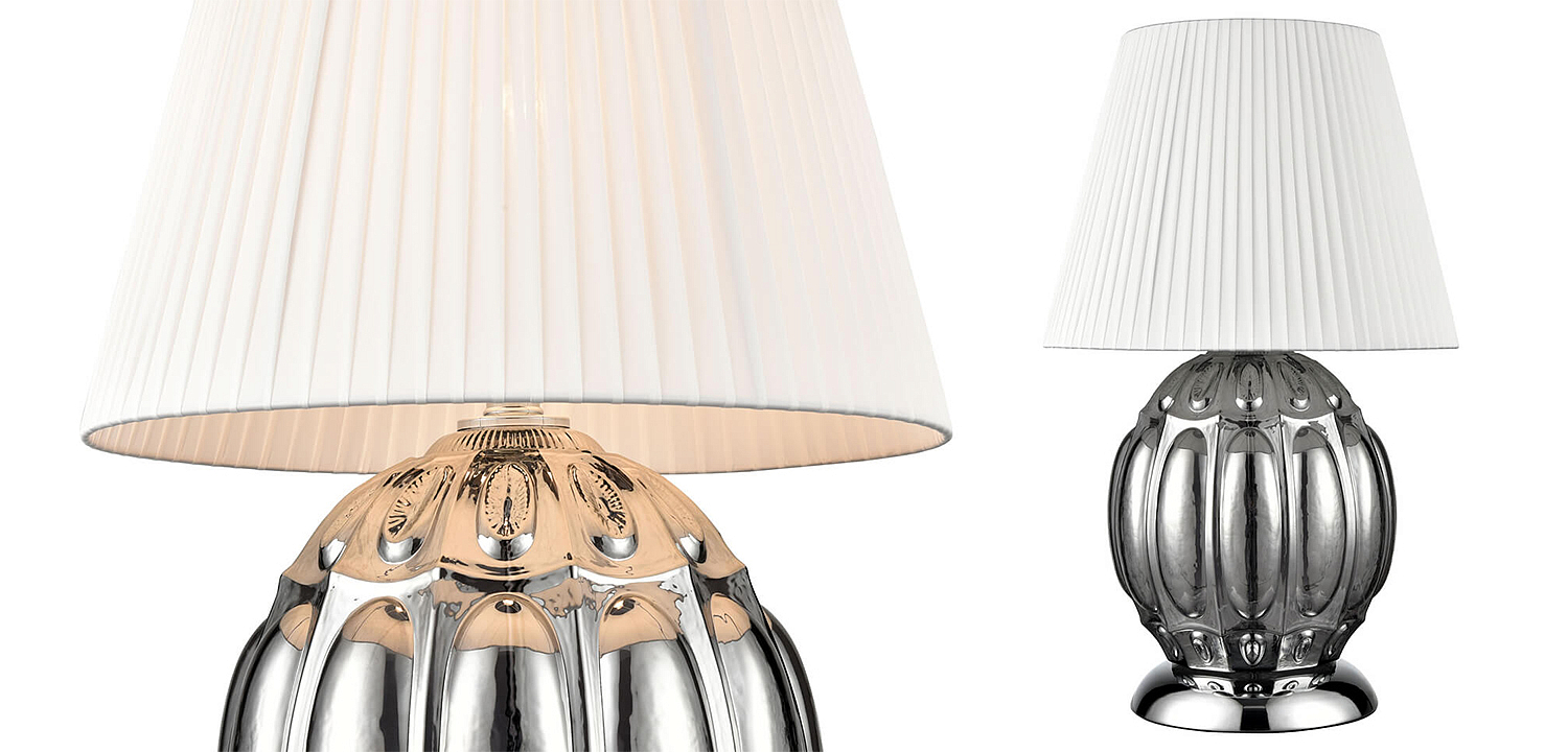 Настольная лампа ХРОМ Hailey Chrome Table Lamp Настольная лампа ХРОМ Hailey Chrome Table Lamp - Loft-Concept в Орле