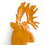 Настенный крючок голова оленя Deer Wall Hook Mustard варинант исполнения - 3 | Loft Concept в Орле