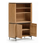 Буфет высокий из дерева манго и металла с открытыми полками и 2-мя дверцами Toinette варинант исполнения - 2 | Loft Concept в Орле