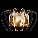 Бра золотого цвета с изогнутыми хрустальными элементами Radiant Ribbons варинант исполнения - 1 | Loft Concept в Орле