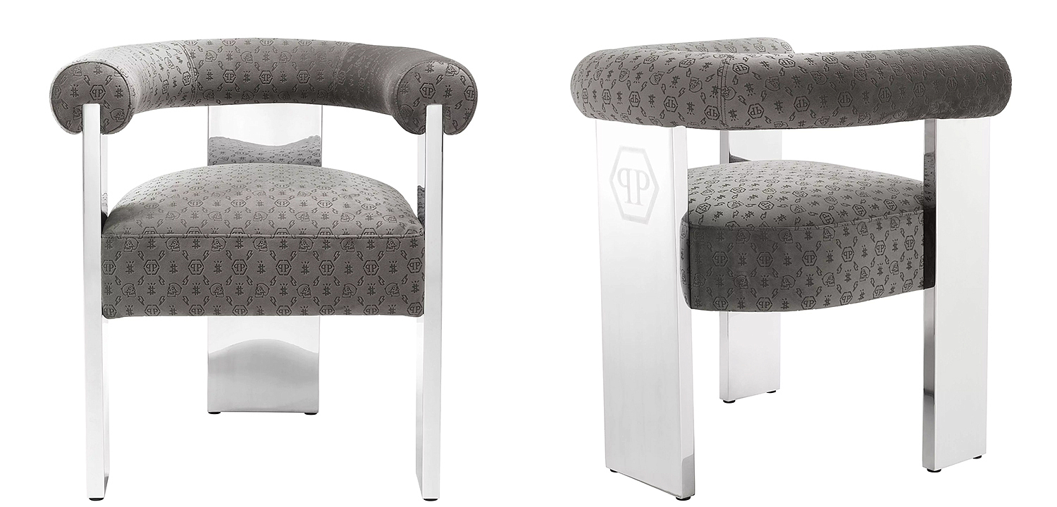 Стул Philipp Plein Dining Chair Icon Grey Стул Philipp Plein Dining Chair Icon Grey - Loft-Concept в Орле