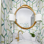 Зеркало в ассиметричной золотой раме Mirror of Aragorn варинант исполнения - 3 | Loft Concept в Орле