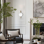 Бра с золотым основанием и белым плафоном в форме шара Bubble варинант исполнения - 6 | Loft Concept в Орле