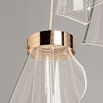 Люстра каскадная с 10-ю прозрачными плафонами Wave Line варинант исполнения - 10 | Loft Concept в Орле