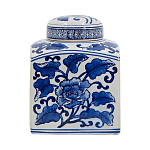 Ваза с крышкой в китайском стиле Oriental Blue & White Ornament Vases варинант исполнения - 2 | Loft Concept в Орле