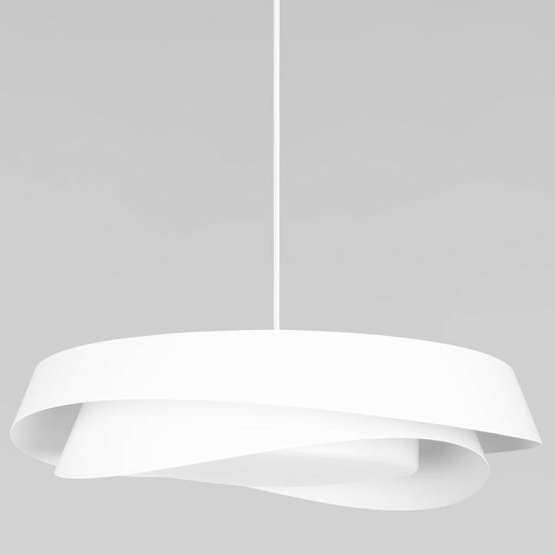 Подвесной светильник круглый белого цвета из металла Vita Cuna Белый в Орле | Loft Concept 