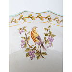 Ваза из голубого фарфора с рисунком птиц и цветов и декоративными элементами Blue Garden варинант исполнения - 5 | Loft Concept в Орле