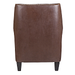 Кресло из натуральной кожи c мягкими подлокотниками на 4-х деревянных ножках из массива бука Joseph Armchair brown варинант исполнения - 3 | Loft Concept в Орле