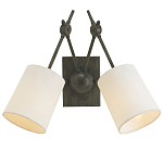 Бра с двумя тканевыми абажурами в форме цилиндра Prerequisites варинант исполнения - 2 | Loft Concept в Орле