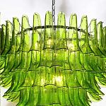 Люстра из семи ярусов зеленого стекла Independence варинант исполнения - 5 | Loft Concept в Орле
