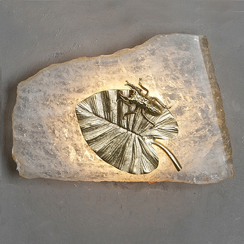 Бра Декоративный лист Glacial Fragment Медь Прозрачный Бра Декоративный лист Glacial Fragment Медь Прозрачный в Орле | Loft Concept