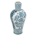 Ваза с голубым цветочным рисунком 43 см Blue & White Ornament варинант исполнения - 1 | Loft Concept в Орле