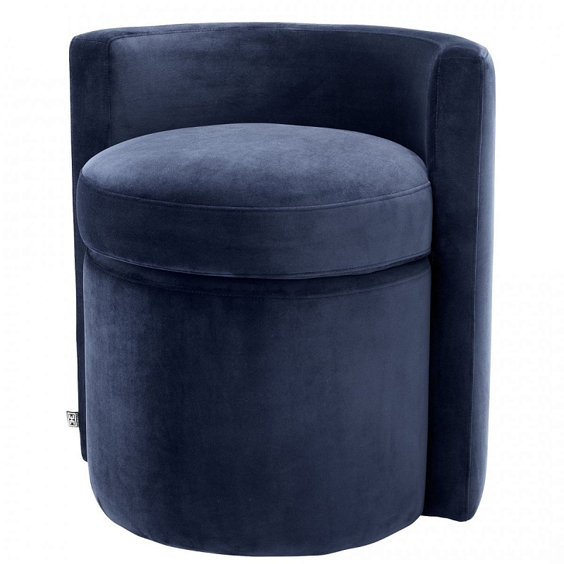Кресло Eichholtz Stool Arcadia midnight blue Темно-синий Кресло Eichholtz Stool Arcadia midnight blue Темно-синий в Орле | Loft Concept