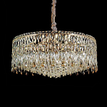 Люстра круглая с хрустальными подвесками на золотистом каркасе Roul Crystal Light варинант исполнения - 7 | Loft Concept в Орле