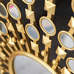 Зеркало-солнце в раме из металла с золотыми с лучами Rays of Peace варинант исполнения - 2 | Loft Concept в Орле