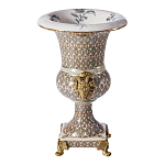 Ваза с овнами из фарфора с бронзовыми элементами Bronze Aries варинант исполнения - 3 | Loft Concept в Орле