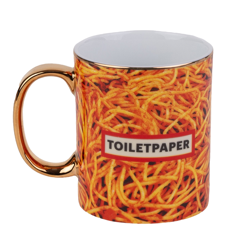 Кружка Seletti Spaghetti Красный Золотой Кружка Seletti Spaghetti Красный Золотой в Орле | Loft Concept