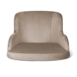 Барный стул со спинкой и подлокотниками на 4-х коричневых ножках Бежевый Велюр Ava Charm варинант исполнения - 2 | Loft Concept в Орле