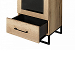 Шкаф-витрина в стиле лофт с чёрной стеклянной дверью Urban Style Space варинант исполнения - 4 | Loft Concept в Орле