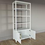 Стеллаж со стеклянными полками Elsa Dreams White варинант исполнения - 5 | Loft Concept в Орле