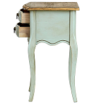 Прикроватная тумба из массива березы светло-бирюзовая Montmartre Provence Bedside Table варинант исполнения - 6 | Loft Concept в Орле