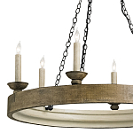 Люстра в форме кольца на 3-х черных цепях Glitter City Lights варинант исполнения - 1 | Loft Concept в Орле