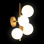 Бра с золотым основанием и 5-ю белыми шарообразными плафонами Bubble варинант исполнения - 3 | Loft Concept в Орле
