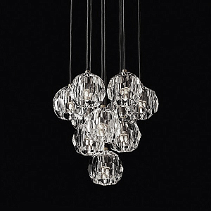 Люстра Boule De Cristal Round Cluster Chandelier 10 Chrome
