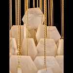 Люстра с фигурными подвесками из натурального камня Glowing Spheres варинант исполнения - 4 | Loft Concept в Орле