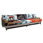 Большой Трехместный Диван с цветным принтом Qalakabusha Large Sofa варинант исполнения - 2 | Loft Concept в Орле