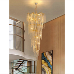 Люстра многоярусная с каркасом из металла и прозрачными подвесками FAIRYTREE Light варинант исполнения - 6 | Loft Concept в Орле