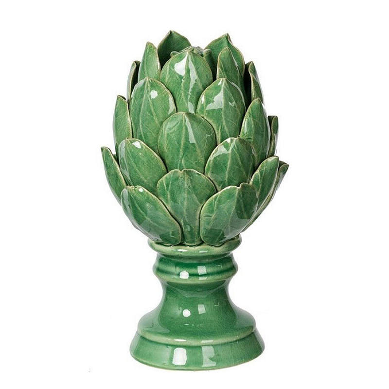 Статуэтка в виде артишока из зелёной керамики с глянцевыми лепестками Artichoke Decor Зеленый Статуэтка в виде артишока из зелёной керамики с глянцевыми лепестками Artichoke Decor Зеленый в Орле | Loft Concept