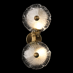 Бра с ветвистыми бронзовыми элементами и стеклянными рифлеными дисками Textured Glass Bra варинант исполнения - 3 | Loft Concept в Орле