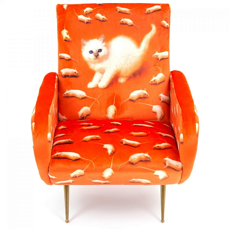 Кресло Seletti Armchair Kitten Оранжевый Латунь Кресло Seletti Armchair Kitten Оранжевый Латунь в Орле | Loft Concept