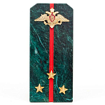 Сувенир Погон ВС из натурального камня змеевик Souvenir Epaulets варинант исполнения - 2 | Loft Concept в Орле
