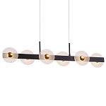 Линейный подвесной светильник с круглыми плафонами и золотистыми акцентами Aurelia Circles варинант исполнения - 1 | Loft Concept в Орле