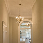 Люстра подвеная с 4-мя лампами и стеклянными подвесками в классическом стиле Feiss варинант исполнения - 2 | Loft Concept в Орле