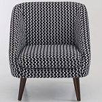 Кресло с черно-белым принтом Pauley Black White Armchair варинант исполнения - 3 | Loft Concept в Орле