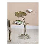 Столик приставной с тремя столешницами Тропические листья Tropical Forest gold варинант исполнения - 5 | Loft Concept в Орле