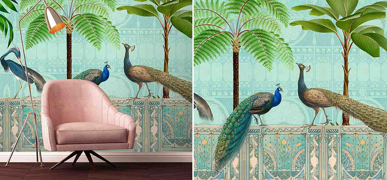 Обои ручная роспись Chinoiserie Palace Of Birds Tropical Обои ручная роспись Chinoiserie Palace Of Birds Tropical - Loft-Concept в Орле
