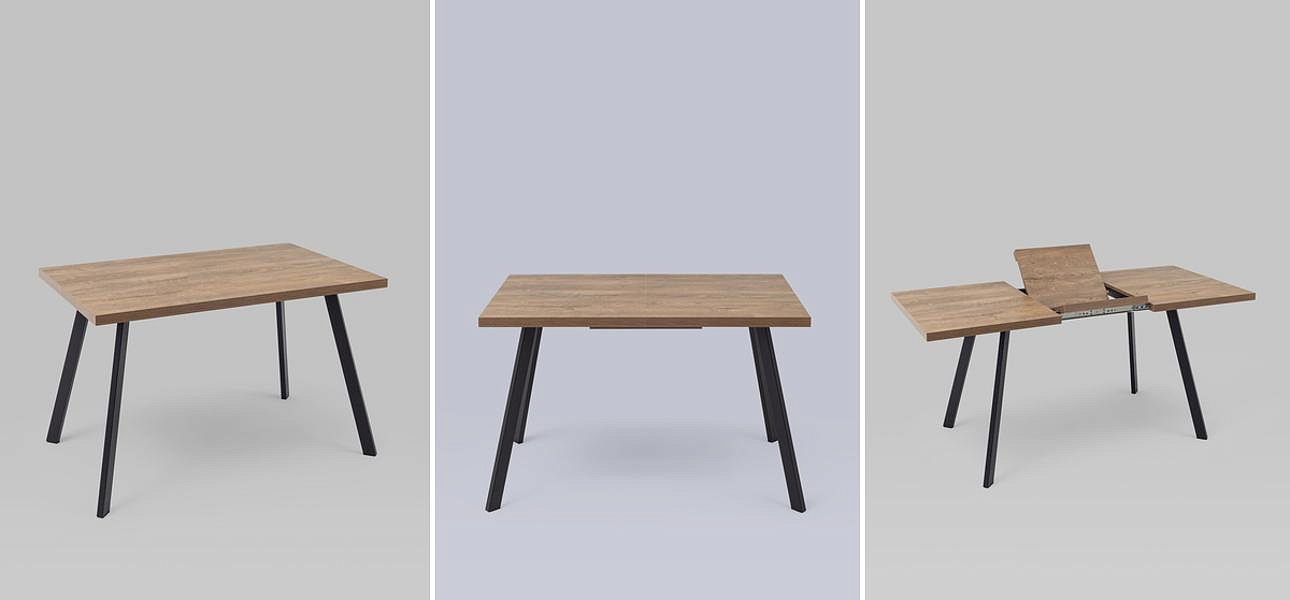 Стол обеденный Harris Collection столешница темное дерево Стол обеденный Harris Collection столешница темное дерево - Loft-Concept в Орле