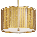 Люстра с золотым фактурным каркасом и тканевым абажуром Lustery Gold варинант исполнения - 2 | Loft Concept в Орле