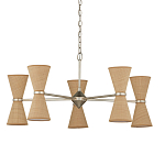 Люстра серебряного цвета с тканевыми абажурами Loft Rope Light варинант исполнения - 2 | Loft Concept в Орле