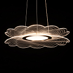 Люстра с прозрачным волнистым плафоном в форме цветка Ethereal Bloom варинант исполнения - 5 | Loft Concept в Орле