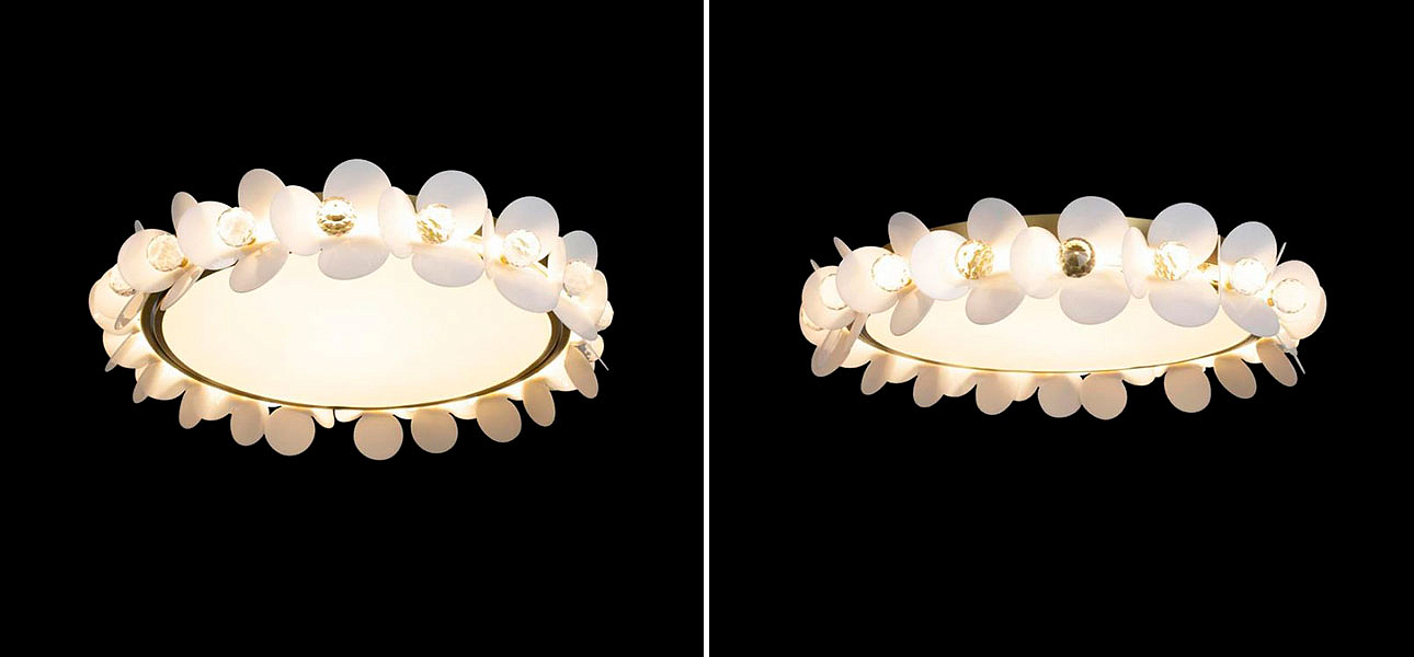 Потолочный светильник Белые Цветы White Flowers Ceiling lamp D 48 Потолочный светильник Белые Цветы White Flowers Ceiling lamp D 48 - Loft-Concept в Орле